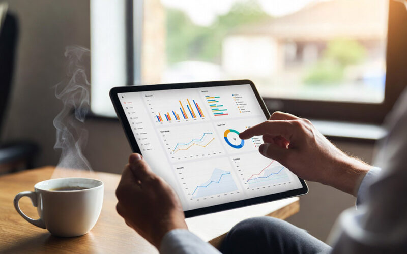 Statistiques analytics site web tablette PME dirigeant