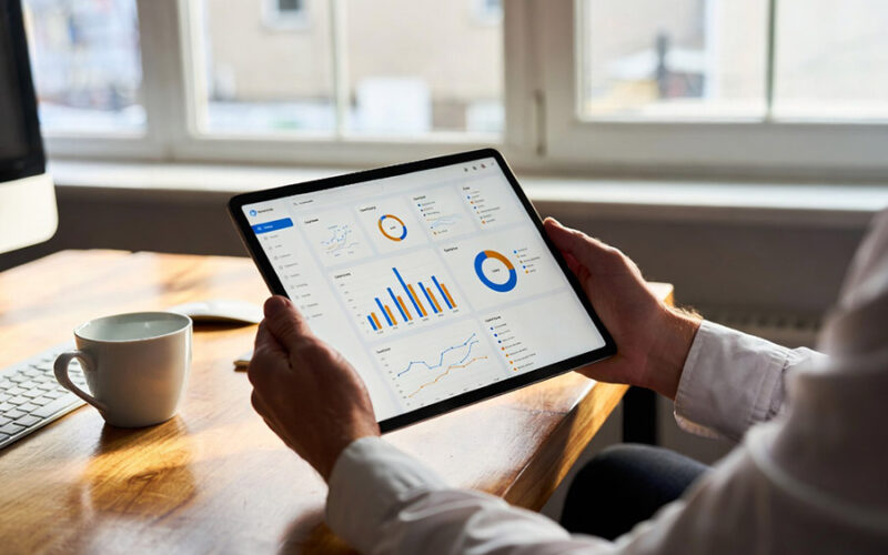 Statistiques analytics site web tablette PME dirigeant