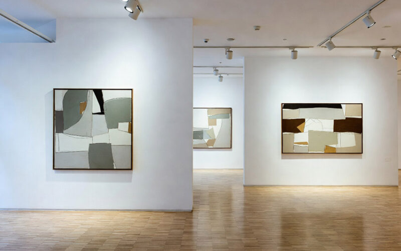 Galerie art tableaux accrochage exposition contemporaine