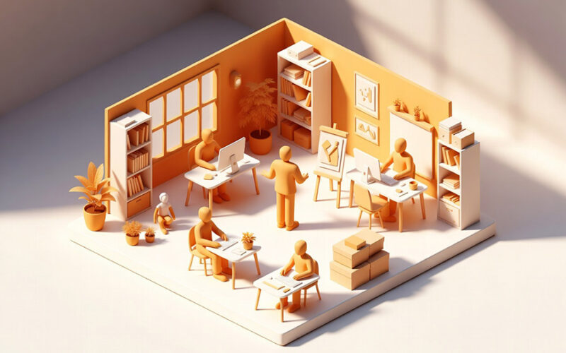 Illustration flat design isométrique création graphique