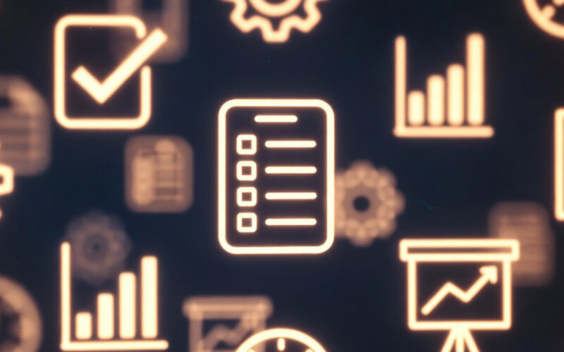 Assistant IA avec liste de tâches automatisées pour PME fond sombre