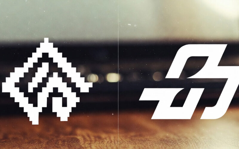 Comparaison logo amateur versus logo professionnel sur fond sombre studio design