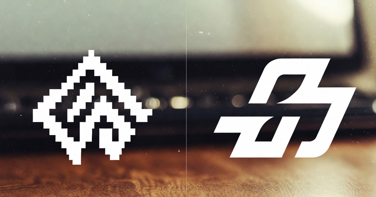 Comparaison logo amateur versus logo professionnel sur fond sombre studio design
