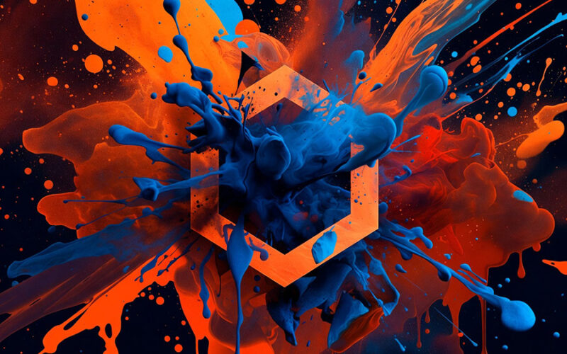 Explosion de couleurs abstrait identité visuelle