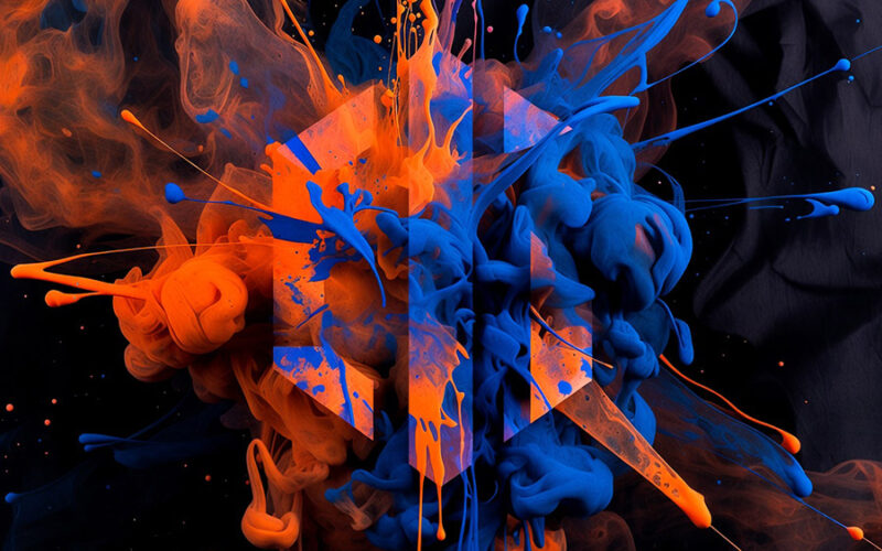 Explosion de couleurs abstrait identité visuelle