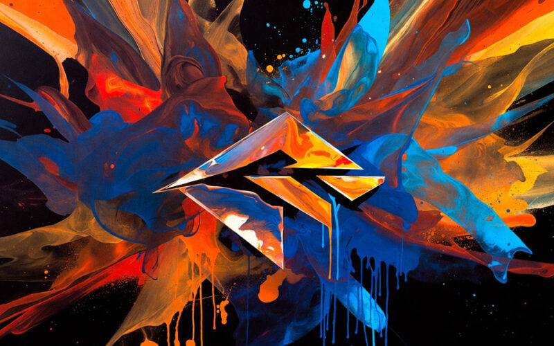 Explosion de couleurs abstrait identité visuelle