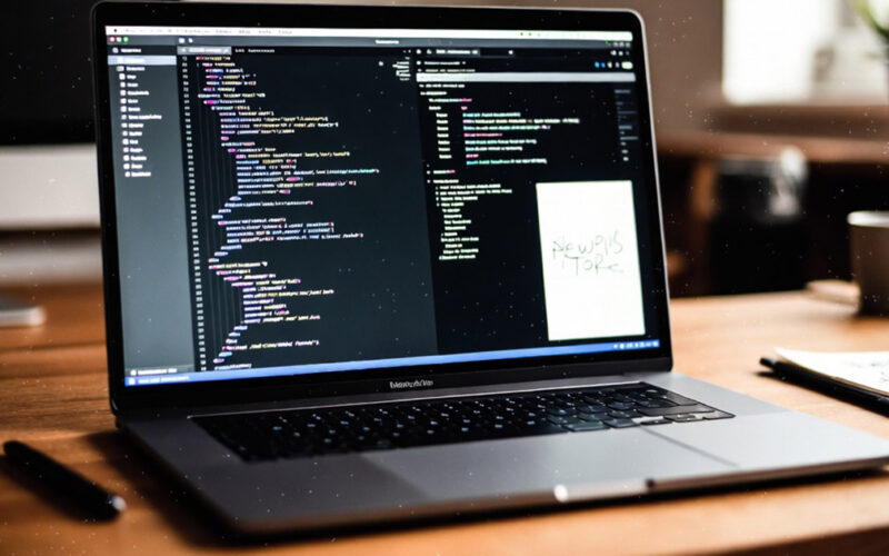 création de site / écran laptop code/design