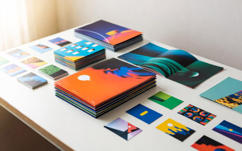 Réalisations print brochures flyers supports communication