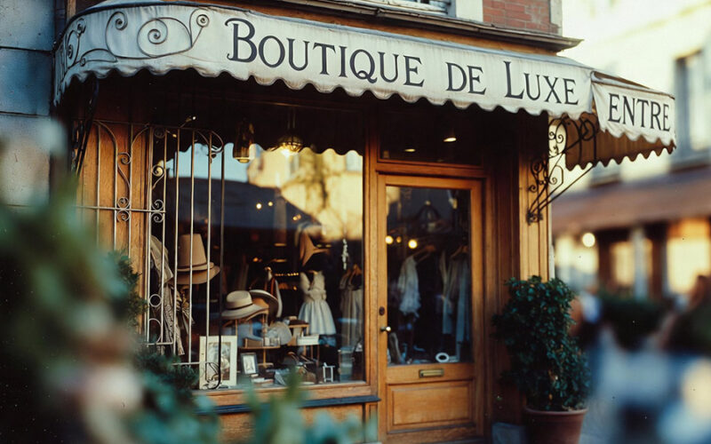 Vitrine boutique signalétique enseigne PME artisan Nord