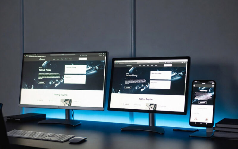 Site responsive multi-écrans bureau agence web