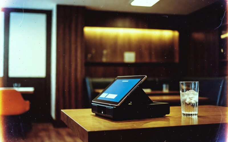 Tablette de caisse utilisée en salle de restaurant pour la prise de commande