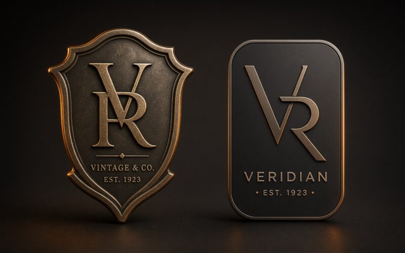 Ancien logo se transformant progressivement en une version modernisée et épurée