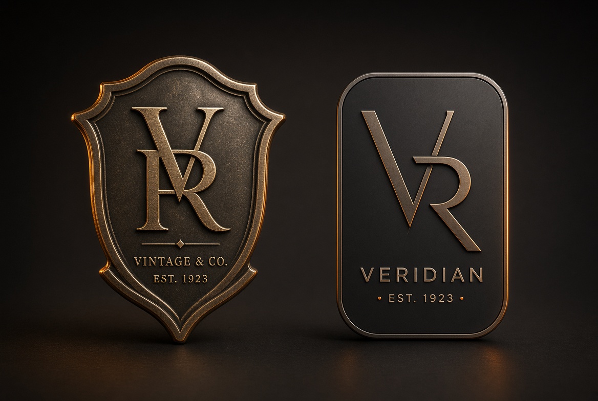 Ancien logo se transformant progressivement en une version modernisée et épurée